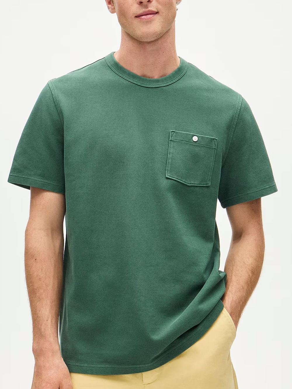 Jcrew Men's Crewneck Pocket T-Shirt in Forest Green size Smqll